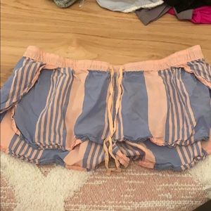 Pink and Blue Women Pajama shorts